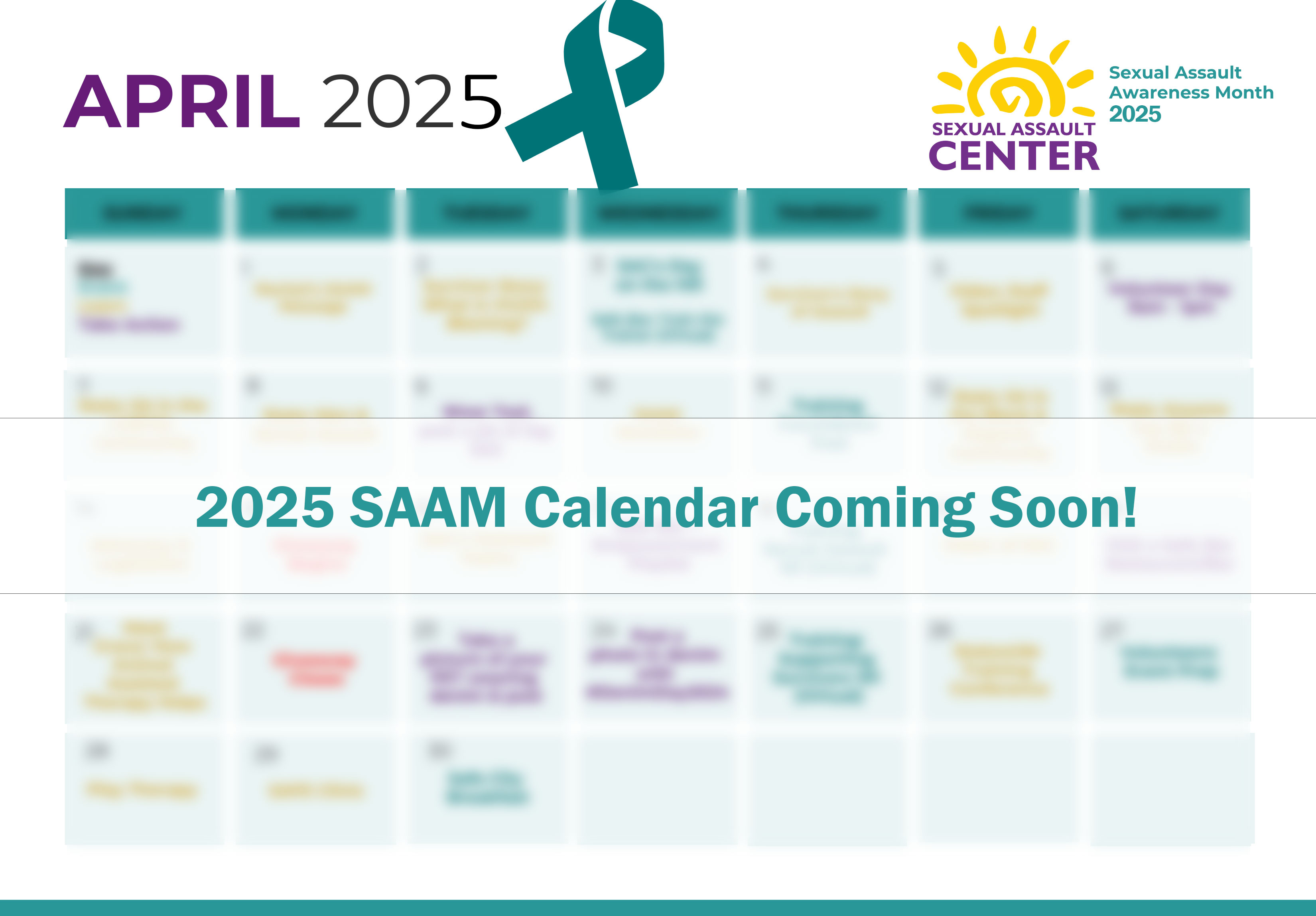 SafeCity Sexual Assault Awareness Month Calendar