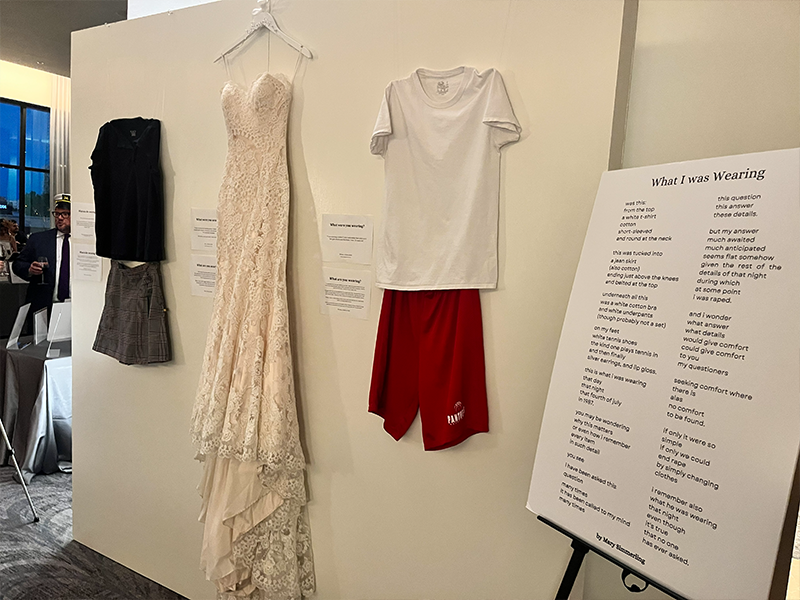 Past 'What Were You Wearing?' exhibit installation