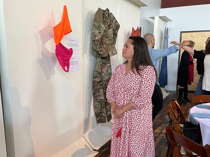 Past 'What Were You Wearing?' exhibit installation